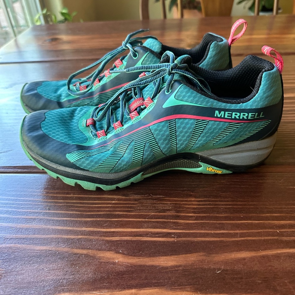 Merrell Women's Teal Trail Running Shoes 9.5
